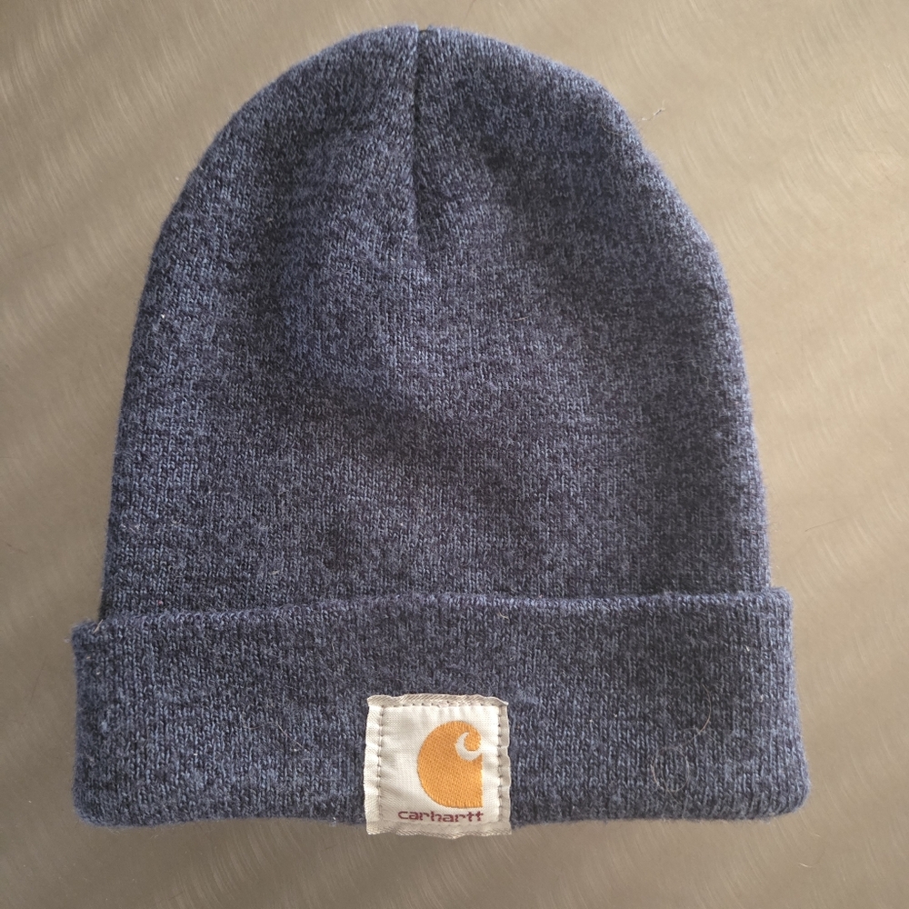 Carhartt Beanie Skull Cap Work Wear Winter Toboggan Ski Hat Outdoor Heather Blue
